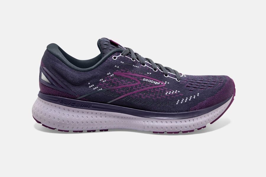 Brooks Running Shoes Womens Black/Purple - Glycerin 19 Road - 6947-LQSJW